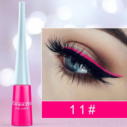17 Colour Liquid Eyeliner Matte Quick-Drying Waterproof Long-Lasting in 17 vibrant colours