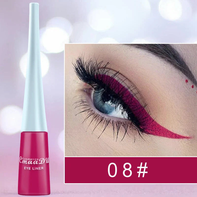 17 Colour Liquid Eyeliner Matte Quick-Drying Waterproof Long-Lasting in 17 vibrant colours