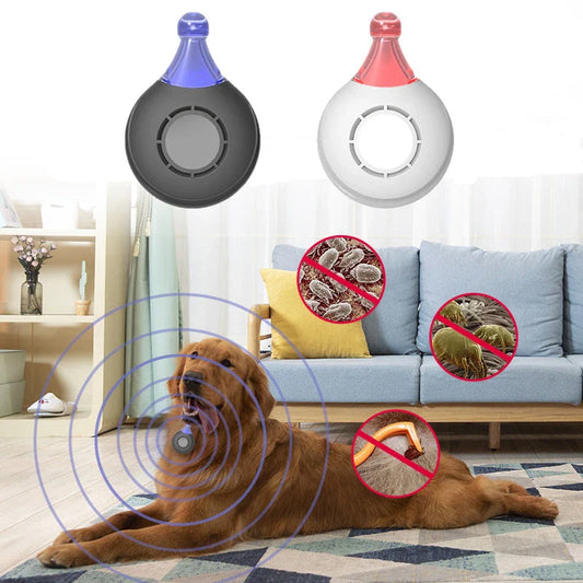 Ultrasonic Pet Pest Repeller with USB Charging and Bright Safety Lights for Outdoor Adventures
