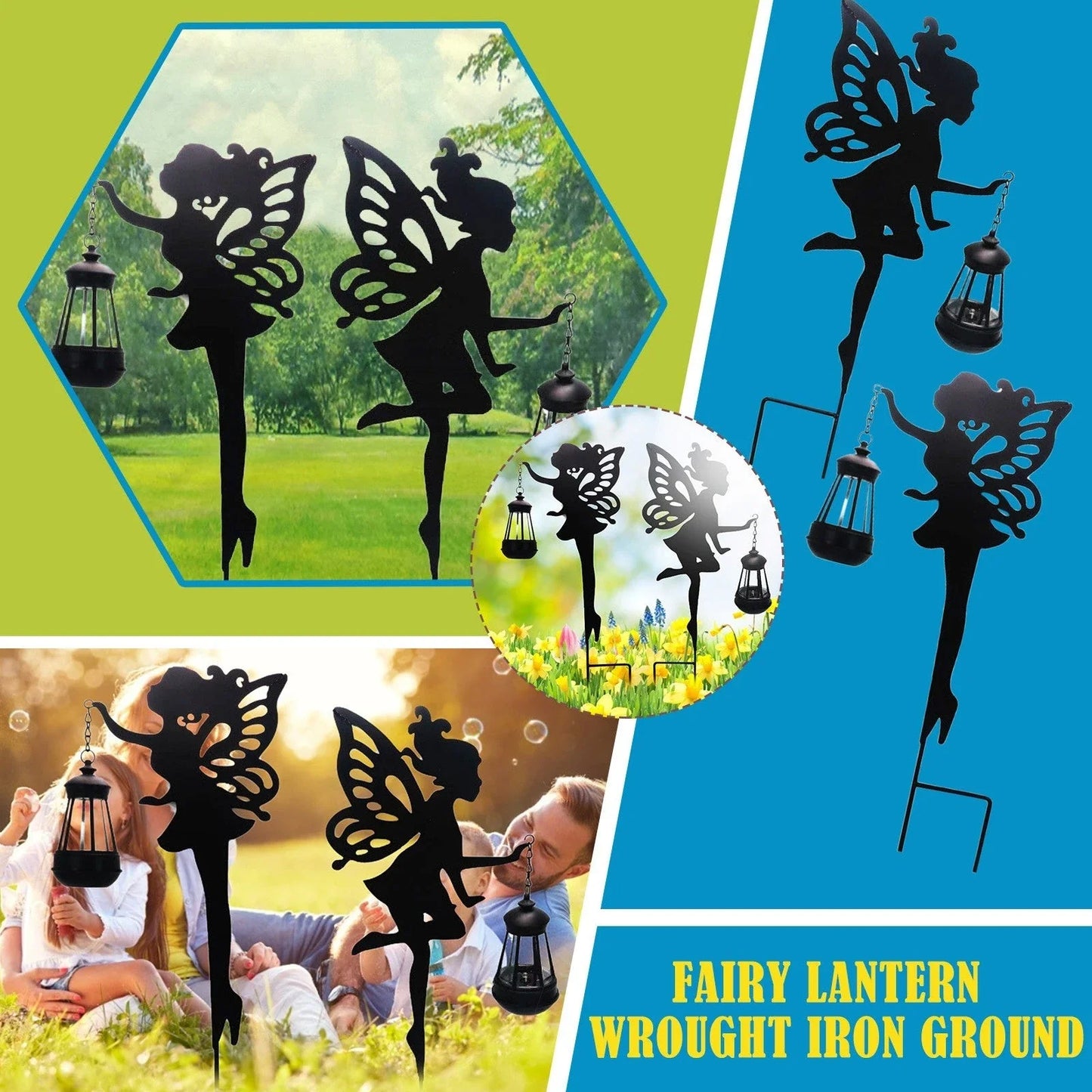 Elegant solar-powered garden lantern with classic fairy-tale design and automatic LED lighting