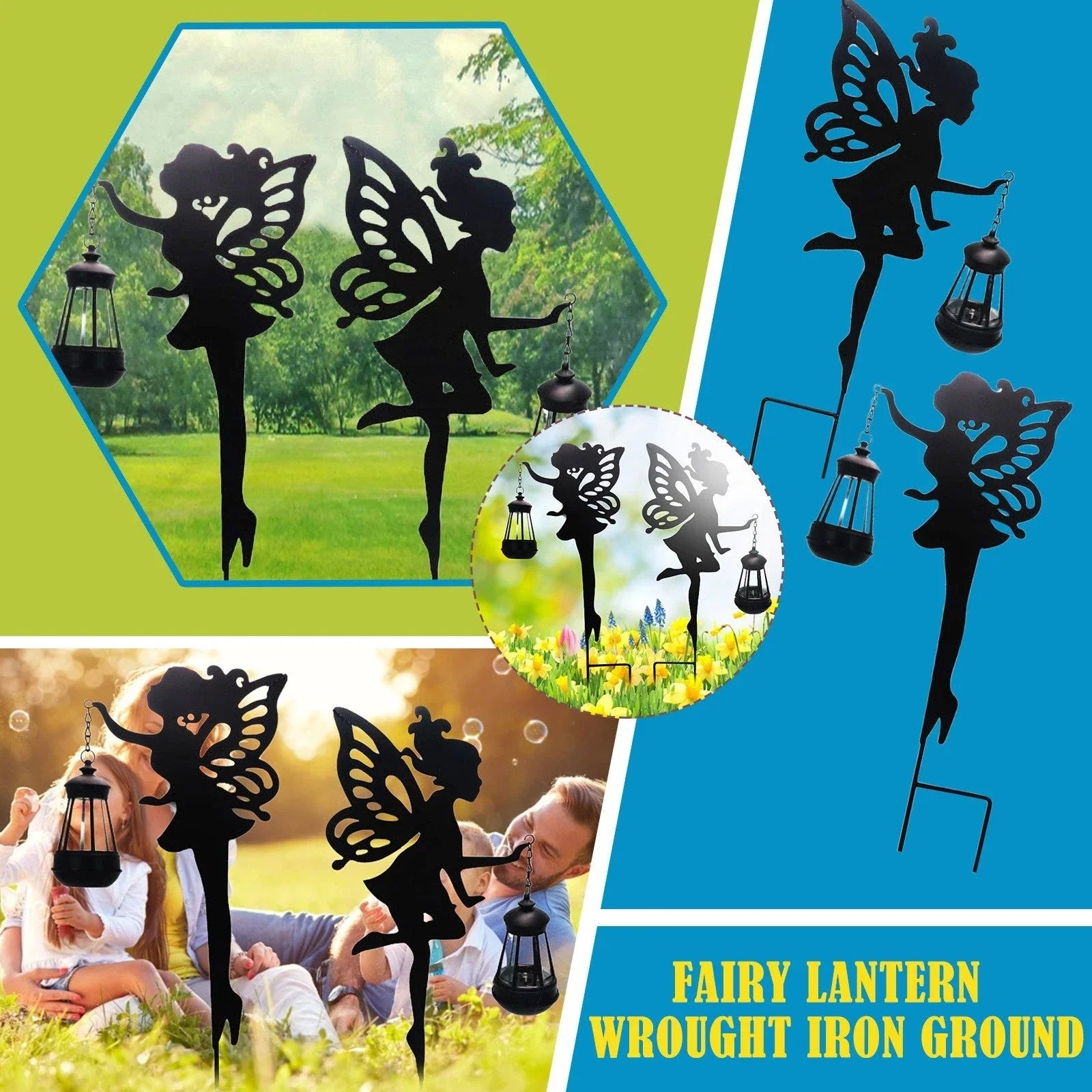 Elegant solar-powered garden lantern with classic fairy-tale design and automatic LED lighting