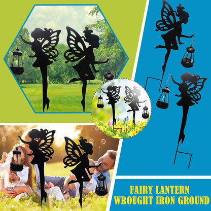 Elegant solar-powered garden lantern with classic fairy-tale design and automatic LED lighting