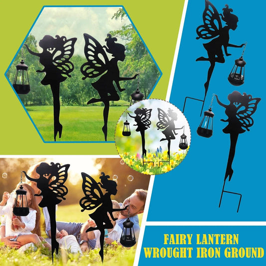 Elegant solar-powered garden lantern with classic fairy-tale design and automatic LED lighting