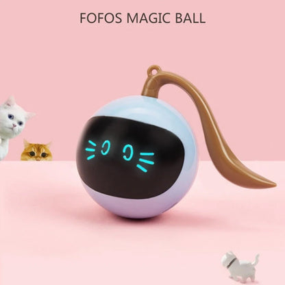 Interactive LED rotating ball for cats with automatic 360° motion and colourful lights
