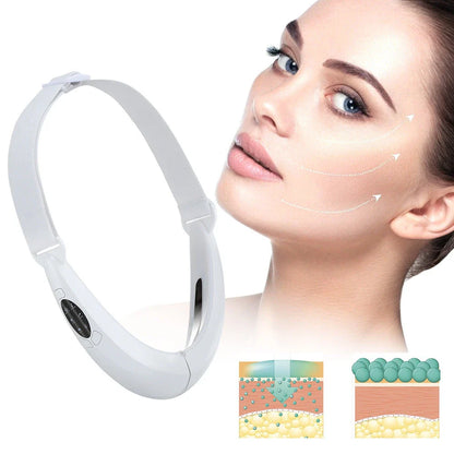 Multifunctional facial toning device with red infrared rays, blue light therapy, and vibration massage for skin rejuvenation