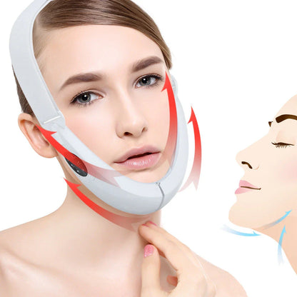 Multifunctional facial toning device with red infrared rays, blue light therapy, and vibration massage for skin rejuvenation