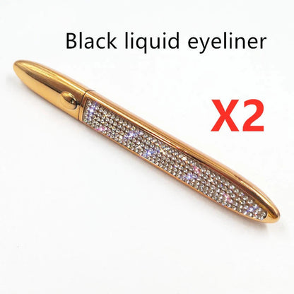 Premium self-adhesive eyeliner and false lash set in various shades