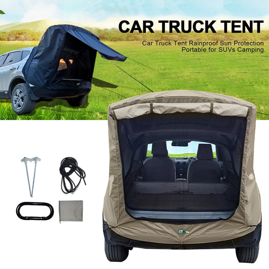 Convenient rear car tent for UK SUV owners with spacious double-sided curtain, waterproof fabric, and mosquito protection