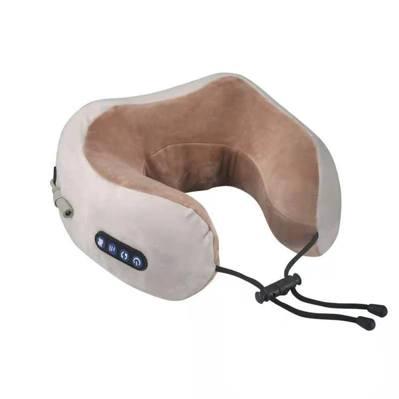 Therapeutic Neck Massage Pillow with Kneading, Vibration, and Heat Functions for Relaxation and Stress Relief