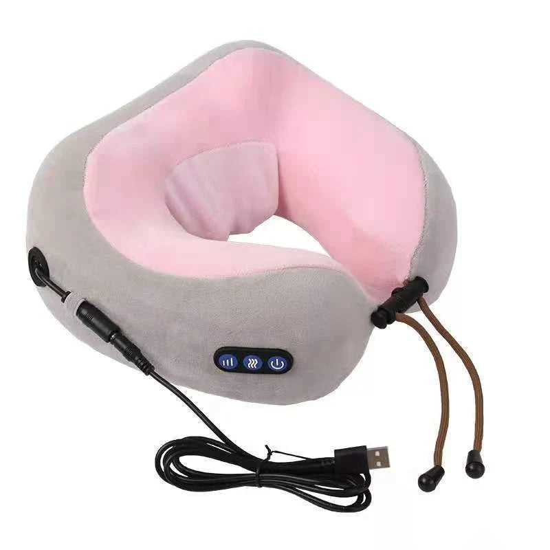 Therapeutic Neck Massage Pillow with Kneading, Vibration, and Heat Functions for Relaxation and Stress Relief