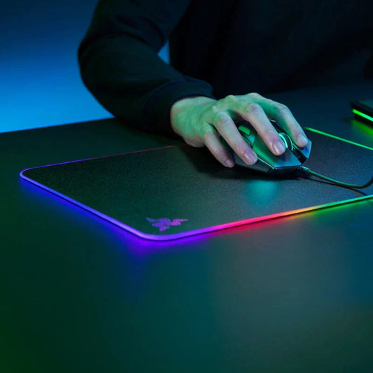 Razer Firefly Hard V2 RGB Gaming Mouse Pad with Customizable Lighting, Micro-Textured Surface, and Cable Management