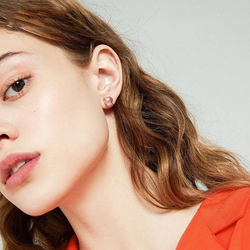 Creative Cute Planet Astronaut Earrings in silver for children