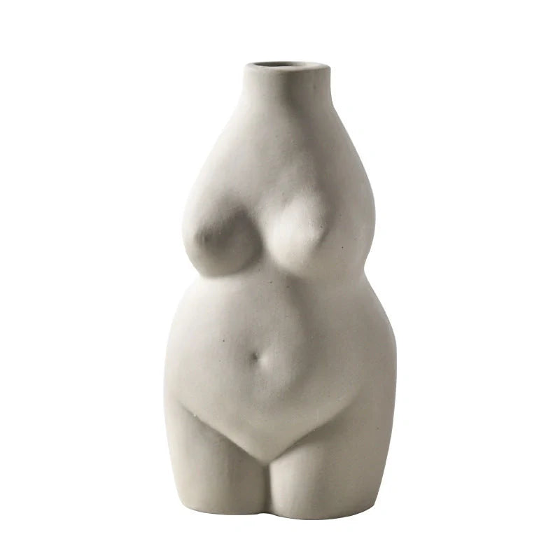 Handmade ceramic vase with electroplated finish in white, gold, and grey