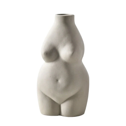 Handmade ceramic vase with electroplated finish in white, gold, and grey