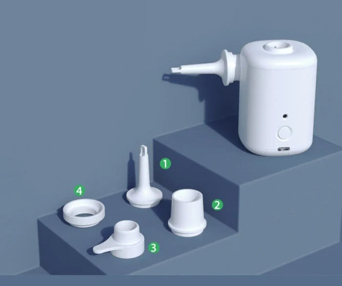 Mini electric inflator with USB charging for swimming rings and inflatables