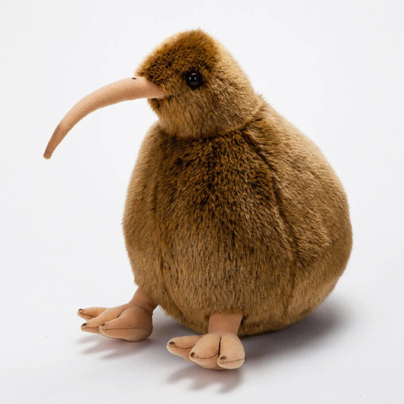 Simulation Kiwi Doll New Zealand National Bird Table Plush in brown