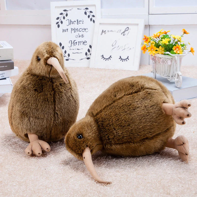 Simulation Kiwi Doll New Zealand National Bird Table Plush in brown