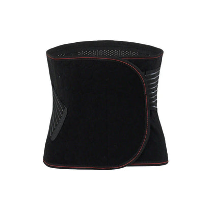 Adjustable lumbar back support belt with dual straps and spring design for lower back pain relief and posture improvement