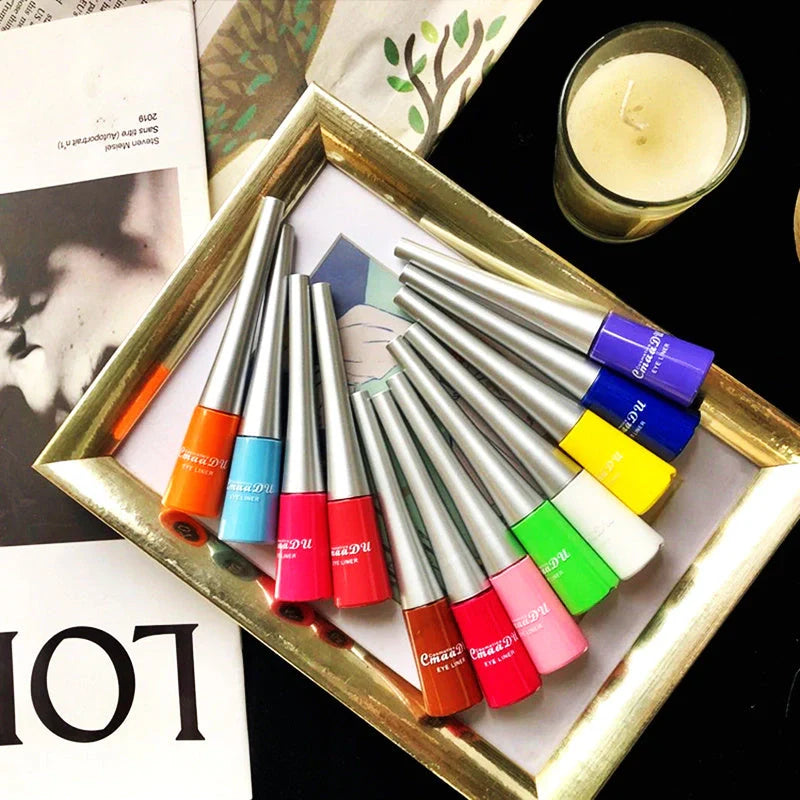 17 Colour Liquid Eyeliner Matte Quick-Drying Waterproof Long-Lasting in 17 vibrant colours
