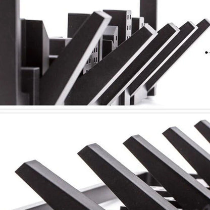 Wall-mounted coat rack with modern, artistic design and 5 flip-down hooks for storing coats, hats, scarves, and more
