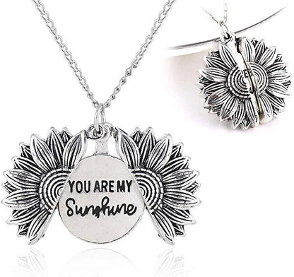 Radiant sunflower necklace with adjustable length and modern design