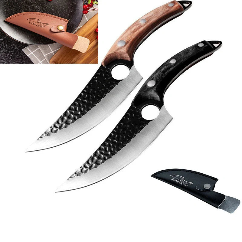 5CrMoV15 high carbon steel butcher knife set for professional meat processing