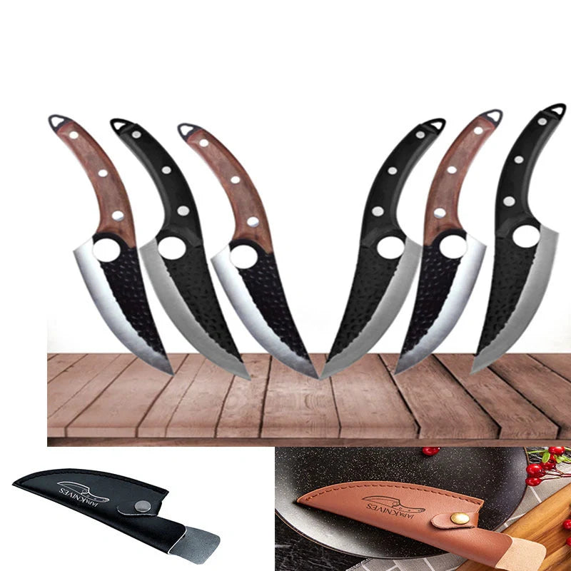 5CrMoV15 high carbon steel butcher knife set for professional meat processing