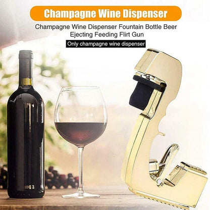 Versatile Champagne Sprayer with adjustable spray controls and stopper/pourer functionality for parties and celebrations