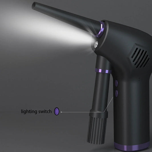 Cordless Air Duster for cleaning electronics with 70m/s air thrust and eco-friendly design