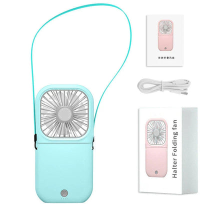 Hands-free neck cooler fan with adjustable airflow, long-lasting battery, and portable design for versatile use
