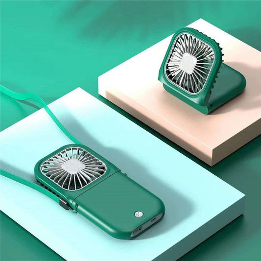Hands-free neck cooler fan with adjustable airflow, long-lasting battery, and portable design for versatile use