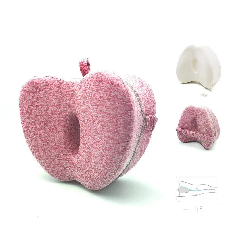 Ergonomic apple-shaped memory foam pillow with breathable design and adjustable thickness for personalized comfort and support