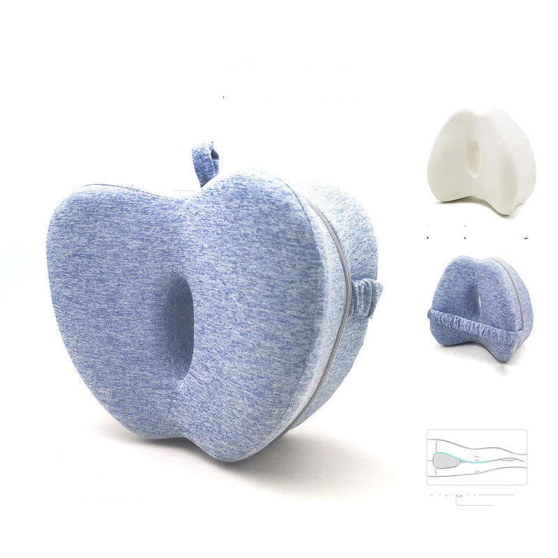 Ergonomic apple-shaped memory foam pillow with breathable design and adjustable thickness for personalized comfort and support