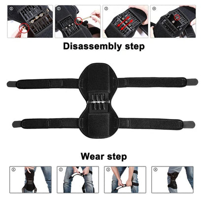 Breathable joint support knee pads in black with non-slip design