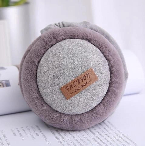 Bluetooth Earmuffs Headphones with warm plush lining for winter comfort