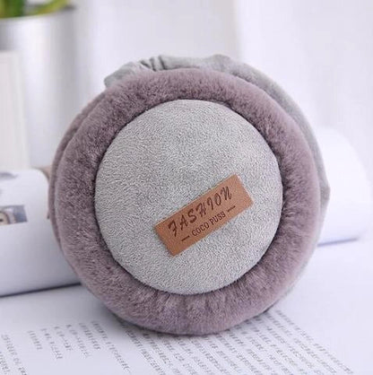 Bluetooth Earmuffs Headphones with warm plush lining for winter comfort
