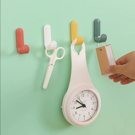 ABS door hanger for clothes with strong adhesive hooks in multiple colours