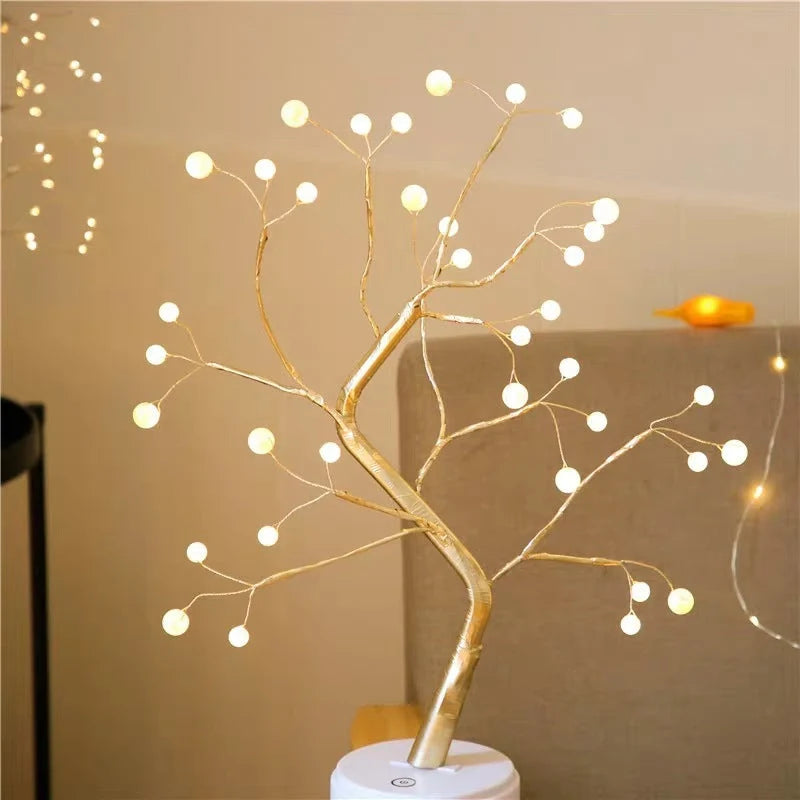 Nordic style LED copper wire bedroom light with warm colours