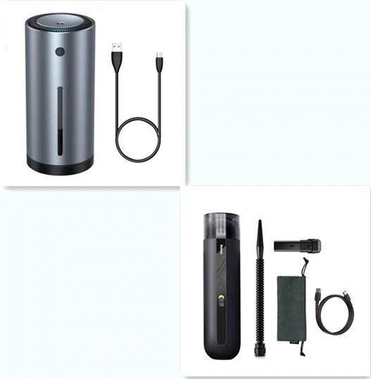 BASEUS Wireless Car Vacuum Cleaner with 5,000Pa Suction, Portable Design, and HEPA Filtration for Spotless Car Interior