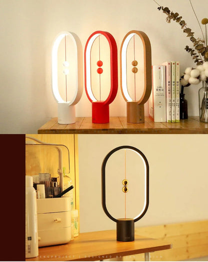 Premium magnetic bedside lamp with dual-colour LED lighting, touch-sensitive dimming controls, and sleek, compact design for bedroom