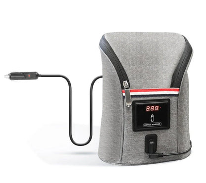 Premium car USB baby bottle warmer with Oxford cloth exterior and temperature display