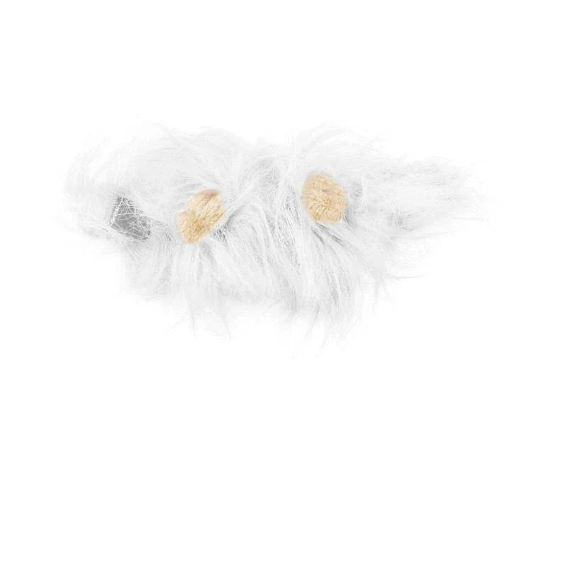 Adorable pet lion mane hat for dogs and cats, featuring a realistic design with a flowing mane and playful ears.