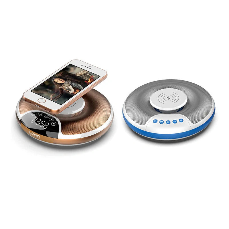 UFO Creative Smart Bluetooth Speaker with Wireless Charging in Gold and Black