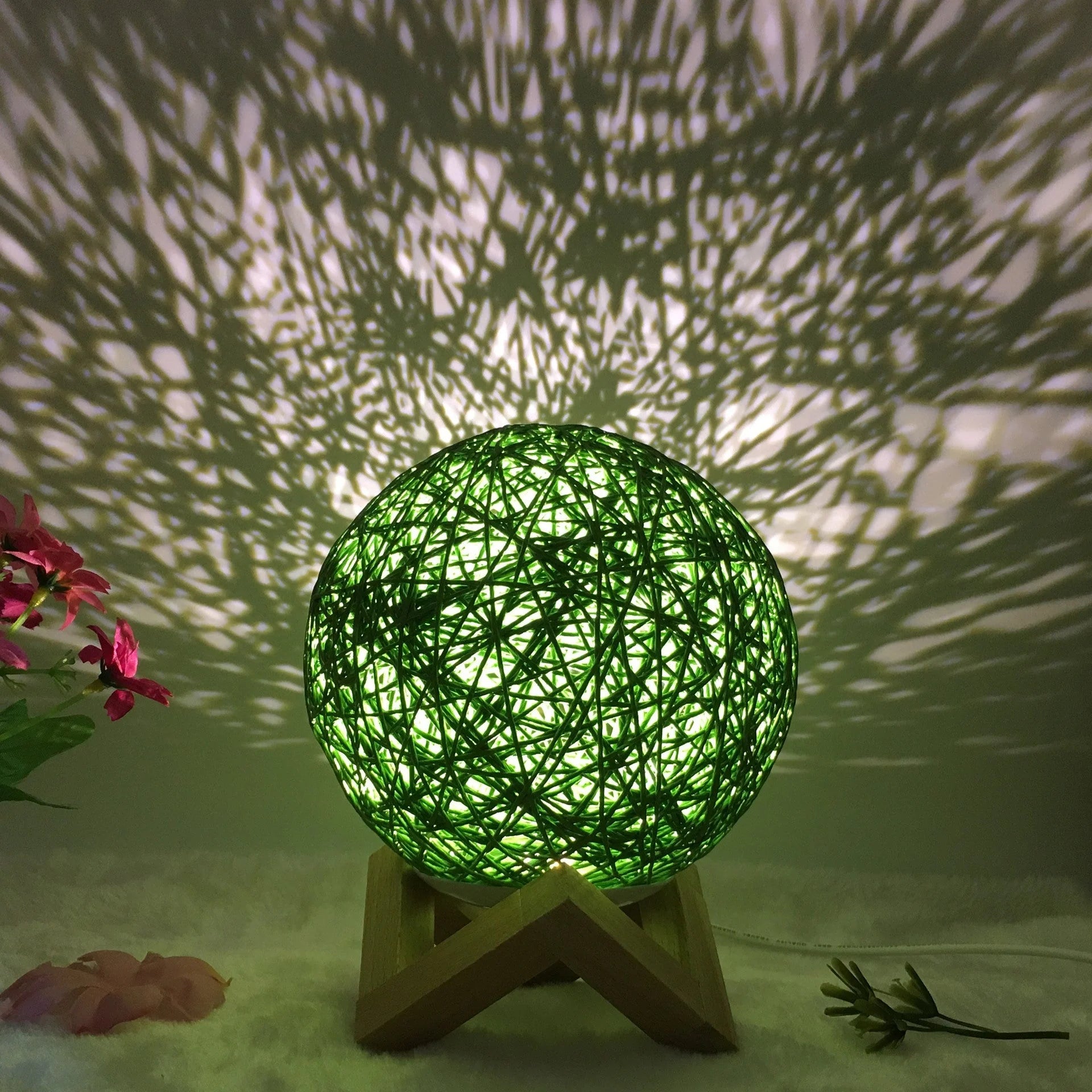 Creative Linen Table Lamp with LED Intelligent USB7 Colour RGB16 Remote Control