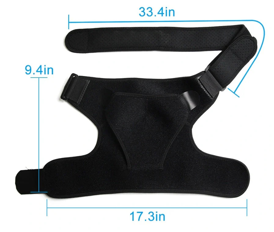 Adjustable neoprene shoulder support brace for dislocation and arthritis pain relief
