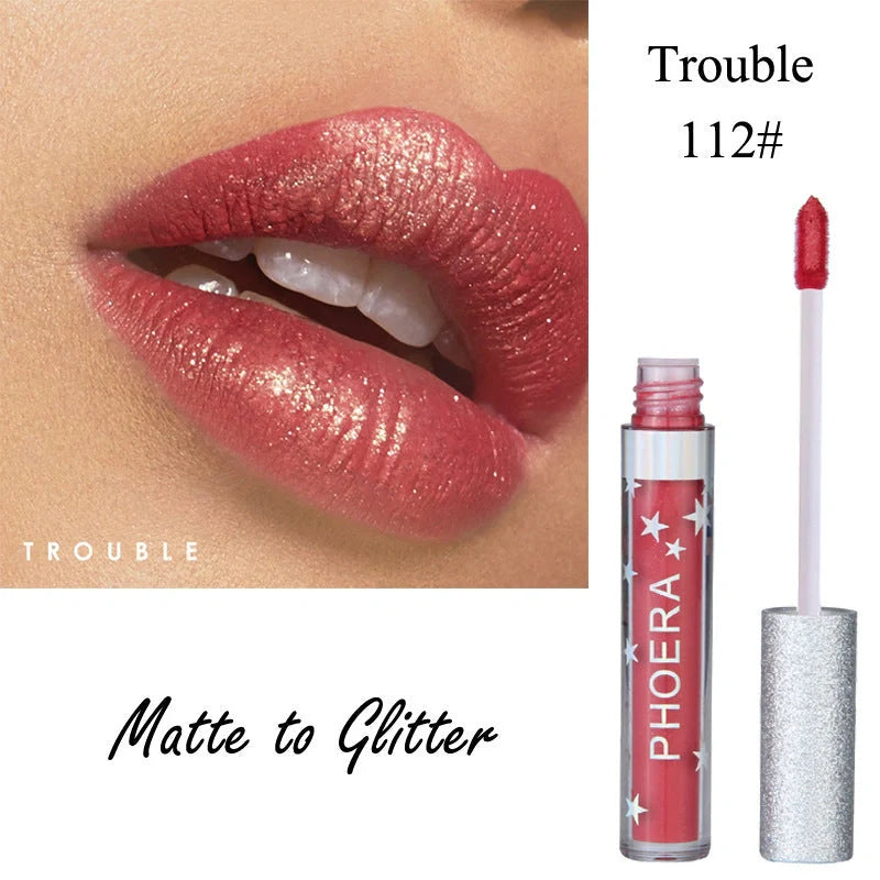 Moisturising candy-coloured lip gloss with glitter for a dazzling lip look