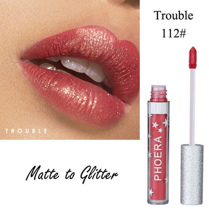 Moisturising candy-coloured lip gloss with glitter for a dazzling lip look
