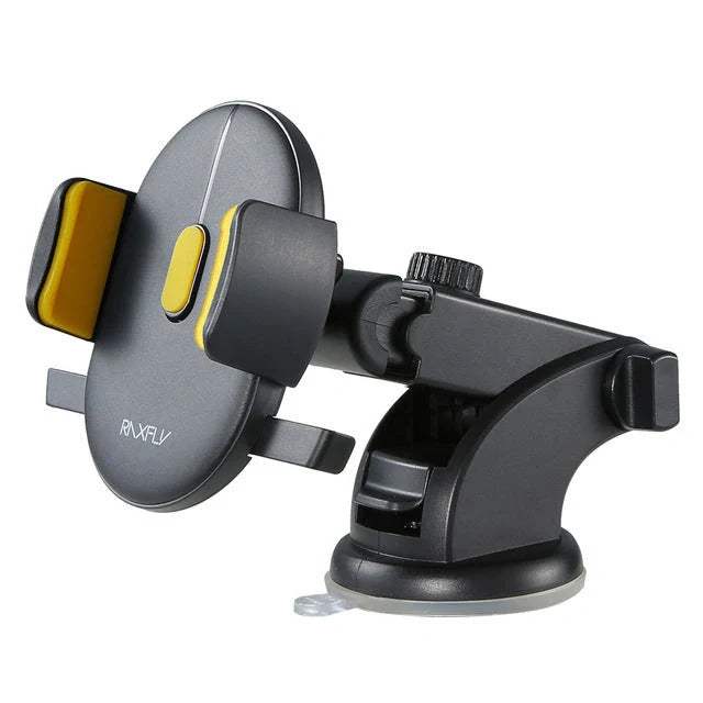 Telescopic car phone holder with suction cup and 360-degree rotation