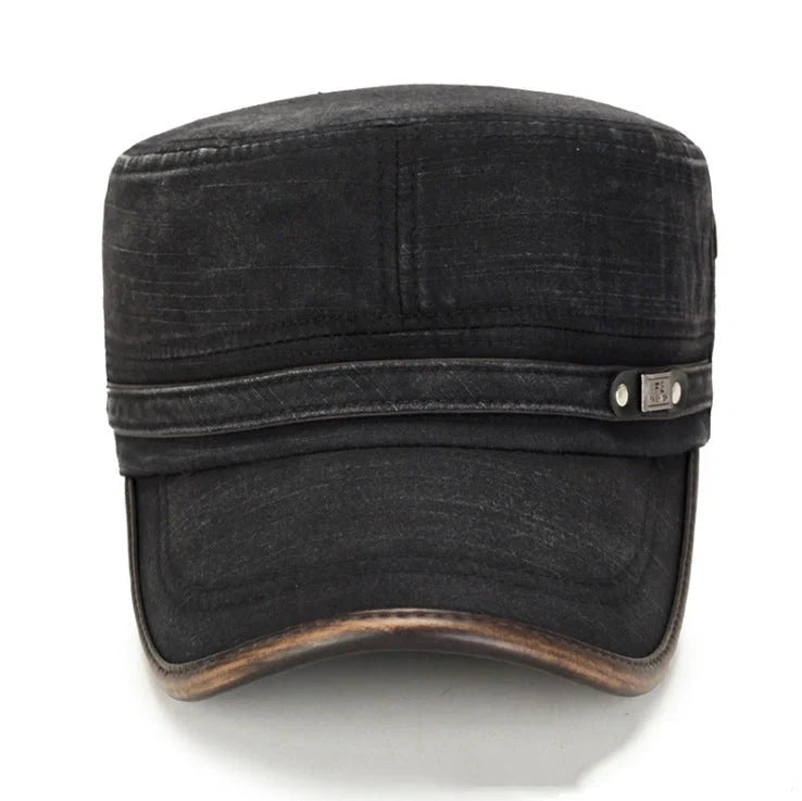 Malecap Middle-aged Casual Cotton Flat Cap in various colours with tie-dye pattern