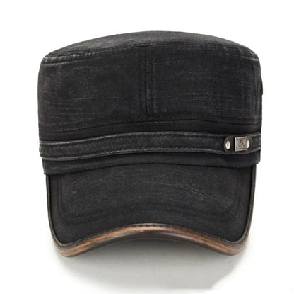 Malecap Middle-aged Casual Cotton Flat Cap in various colours with tie-dye pattern